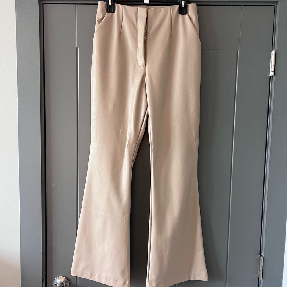 Abercrombie Taupe Leather Pants